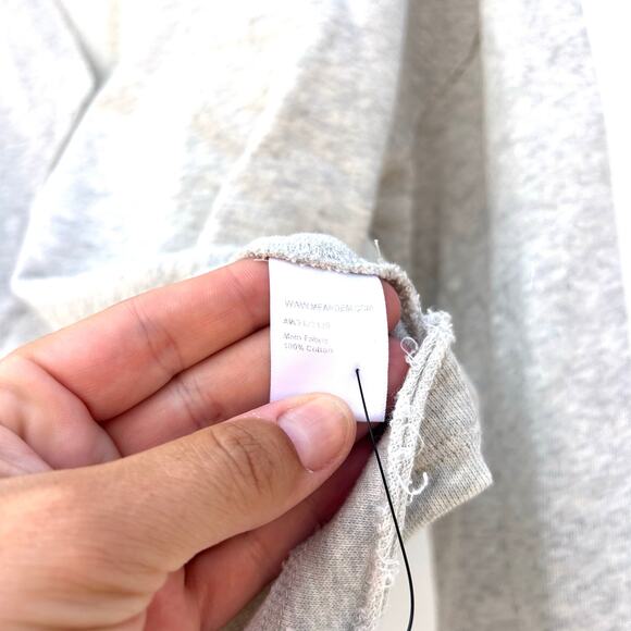 ME+EM Cotton Heather Gray Grey Cardigan Sweater Size 10 Light Minimalist - Picture 8 of 8
